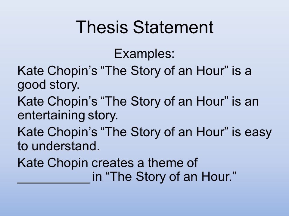 Thesis statement examples for desiree baby